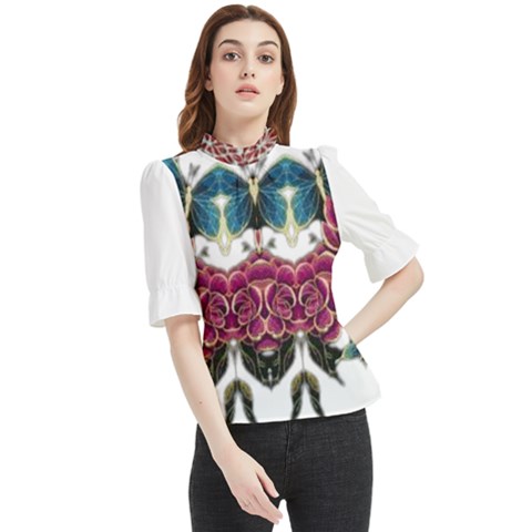 Im Fourth Dimension Colour 14 Frill Neck Blouse by imanmulyana