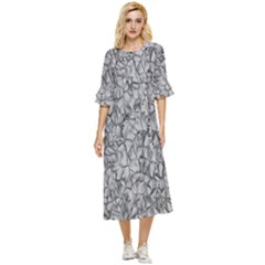 Comb Double Cuff Midi Dress by nateshop