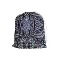 Abstract Kaleido Drawstring Pouch (large) by kaleidomarblingart