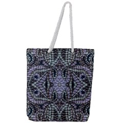 Abstract Kaleido Full Print Rope Handle Tote (large) by kaleidomarblingart