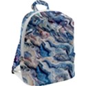 Abstract waves Zip Up Backpack View2