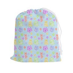 Dungeons And Cuties In Blue Drawstring Pouch (2xl) by thePastelAbomination