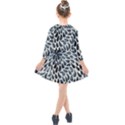 Abstract Flower Petals Kids  Quarter Sleeve Shirt Dress View2