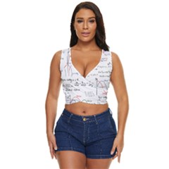 Math Formula Pattern Women s Sleeveless Wrap Top by Sapixe