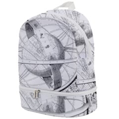 Constellations Celestial Moon Earth Zip Bottom Backpack by Sapixe