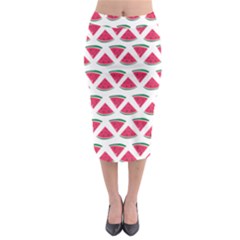 Illustration Watermelon Fruit-food Melon Midi Pencil Skirt by Sapixe