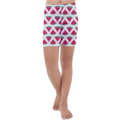 Illustration Watermelon Fruit-food Melon Kids  Lightweight Velour Capri Yoga Leggings by Sapixe