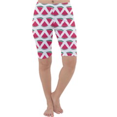 Illustration Watermelon Fruit Food Melon Cropped Leggings  by Sapixe