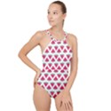 Illustration Watermelon Fruit food Melon High Neck One Piece Swimsuit View1