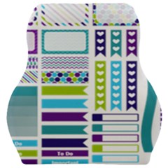 Peacock Pattern Car Seat Velour Cushion  by Sapixe