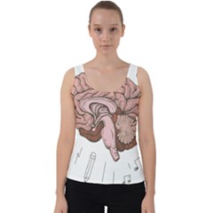 Cerebrum Human Structure Cartoon Human Brain Velvet Tank Top by Sapixe