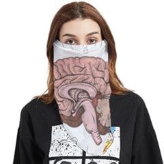 Cerebrum Human Structure Cartoon Human Brain Face Covering Bandana (triangle) by Sapixe