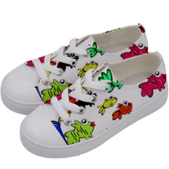 Fish Fishes Marine Life Swimming Water Kids  Low Top Canvas Sneakers by Sapixe