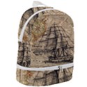 Ship Map Navigation Vintage Zip Bottom Backpack View2