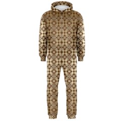Background-chevron Chocolate Hooded Jumpsuit (men) by nateshop