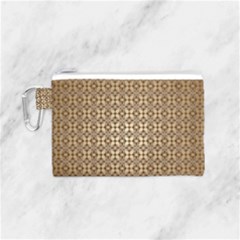 Background-chevron Chocolate Canvas Cosmetic Bag (small) by nateshop