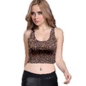 Coffee Beans Food Texture Racer Back Crop Top View1