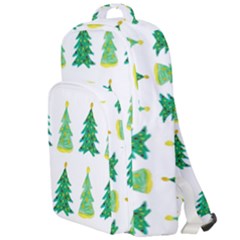 Christmas Trees Watercolor Decoration Double Compartment Backpack by artworkshop