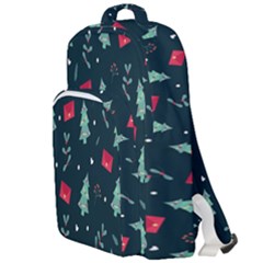 Christmas Pattern Design Double Compartment Backpack by artworkshop