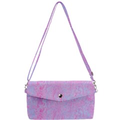  Texture Pink Light Blue Removable Strap Clutch Bag by artworkshop