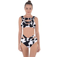 Cow Pattern Bandaged Up Bikini Set  by BangZart
