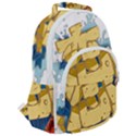 Wave Fish Koi Splash Character Rounded Multi Pocket Backpack View2
