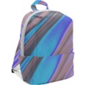 Wave Abstract Texture Design Zip Up Backpack View2