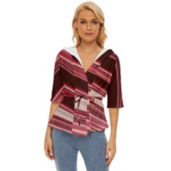 Wave Texture Design Pattern Art Lightweight Drawstring Hooded Top by Amaryn4rt
