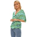 Waves Marbled Abstract Background Lightweight Drawstring Hooded Top View2