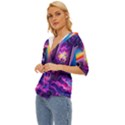 Purple Drawing Digital Art Lightweight Drawstring Hooded Top View2