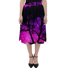 Tree Men Space Universe Surreal Classic Midi Skirt by Amaryn4rt