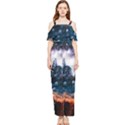 Artificial Intelligence Surreal Draped Sleeveless Chiffon Jumpsuit View1