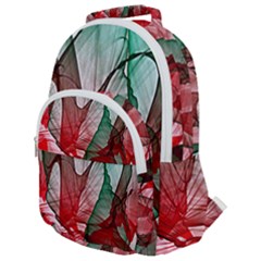 Abstract Pattern Art Colorful Rounded Multi Pocket Backpack by Amaryn4rt
