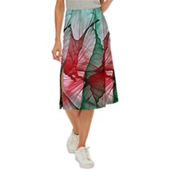 Abstract Pattern Art Colorful Midi Panel Skirt by Amaryn4rt