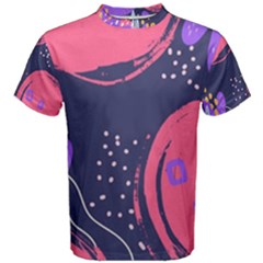 Abstract Background Shapes Banner Men s Cotton Tee by Amaryn4rt