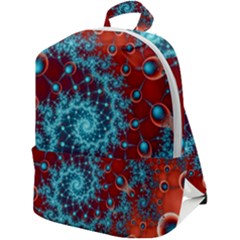 Fractal Pattern Background Zip Up Backpack by Amaryn4rt