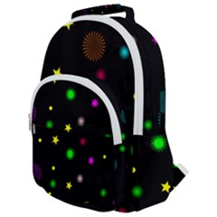 Stars Seamless Pattern Celebration Rounded Multi Pocket Backpack by Amaryn4rt