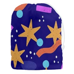 Star Abstract Pattern Wallpaper Drawstring Pouch (3xl) by Amaryn4rt