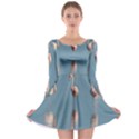 Flamingo Birds Plumage Sea Water Animal Exotic Long Sleeve Skater Dress View1