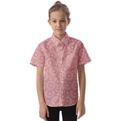 Flora Flowers Pattern Kids  Short Sleeve Shirt by artworkshop