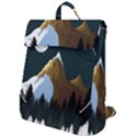 Mountains Forest Moon Stars View Flap Top Backpack View1