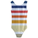 Illustration Retro Sun Sunset Vintage Graphic Kids  Cut-Out Back One Piece Swimsuit View1
