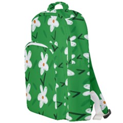 Flowers Art Pattern Floral Double Compartment Backpack by artworkshop