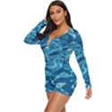 Surface Abstract Background Long Sleeve Boyleg Swimsuit View2