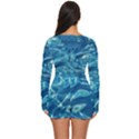 Surface Abstract Background Long Sleeve Boyleg Swimsuit View4