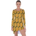Orange Slices Cross Sections Pattern Asymmetric Cut-Out Shift Dress View1