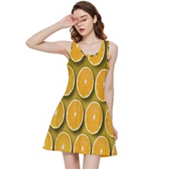 Orange Slices Cross Sections Pattern Inside Out Racerback Dress by artworkshop