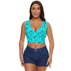 Flower Texture Textile Women s Sleeveless Wrap Top by artworkshop