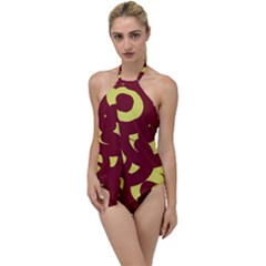 Illustration Art Pattern Design Painting- Go With The Flow One Piece Swimsuit by Wegoenart
