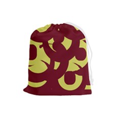 Illustration Art Pattern Design Painting- Drawstring Pouch (large) by Wegoenart